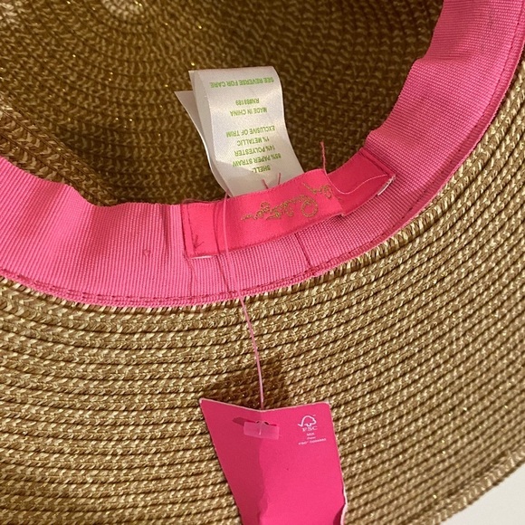 NWT Lilly Pulitzer GWP Straw Sun Hat Journey to the Jungle - Picture 7 of 7